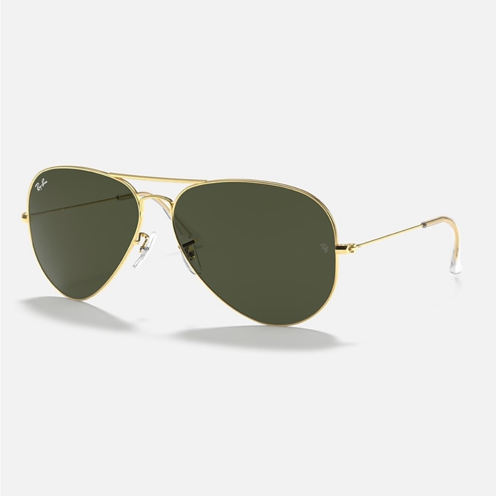 Unisex Ray-Ban Gold Frame Large Aviator Sunglasses